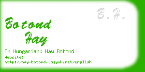 botond hay business card